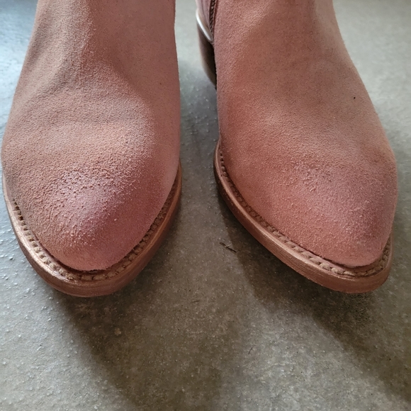 🌟 AUTHENTIC ✨️ NEW Frye Suede Billy Short Boots Dusty Rose Pink 👢 Size 10 - Picture 5 of 16
